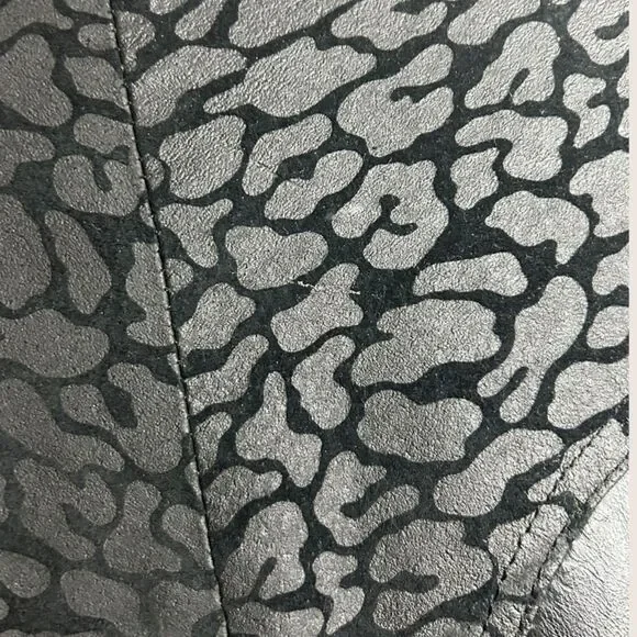 🖤 VTG 1980s WINLOCK GENUINE LEATHER JACKET COAT LEOPARD ANIMAL CONTRAST MEDIUM - Picture 14 of 14